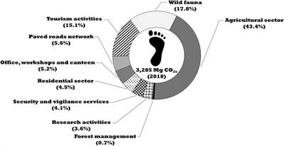 Greenhouse Gas Emissions and Carbon Sinks of an Italian Natural Park